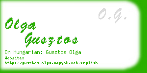 olga gusztos business card